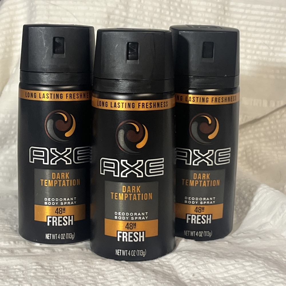 AXE Dark Temptation All Day Fresh Deodorant Body Spray - 4 oz (113g) - 3 Pack